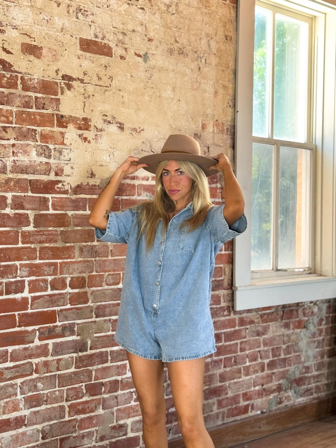 Light Denim Romper